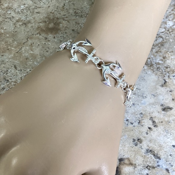 NEW PERIWINKLE BY‎ BARLOW ANCHOR SILVER BRACELET SUMMER VACATION BEACH 7i… - Picture 4 of 10